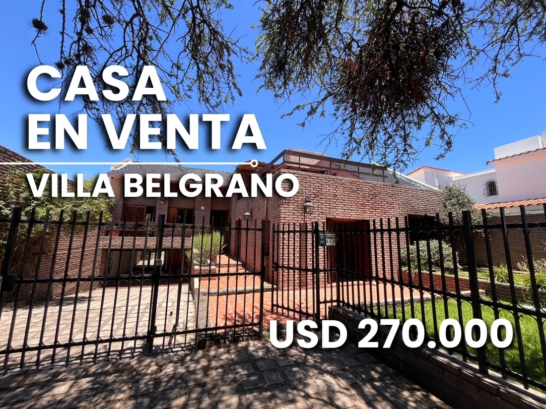 CASA EN VENTA 3 DORMITORIOS VILLA BELGRANO APTO BANCOR