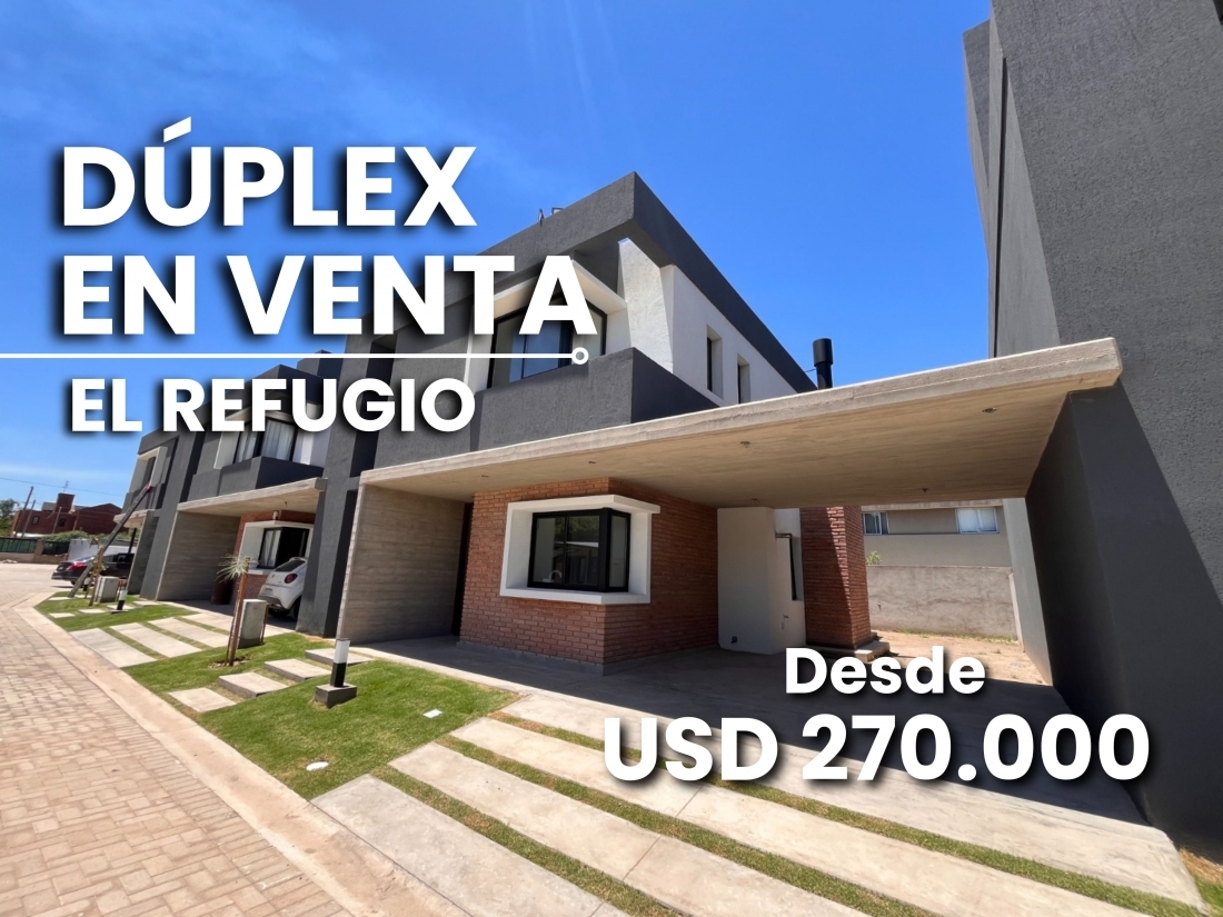 DUPLEX EN VENTA 3 DORMITORIOS COMPLEJO EL REFUGIO ARGUELLO