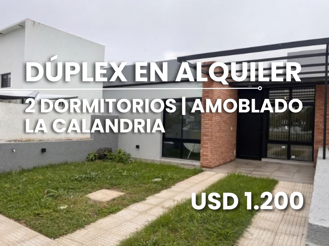 D�PLEX EN ALQUILER EN LA CALANDRIA | 2 DORMITORIOS | AMOBLADO