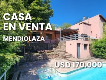 CASA EN VENTA MENDIOLAZA VALLE DEL SOL 3 DORMITORIOS QUINCHO Y PILETA