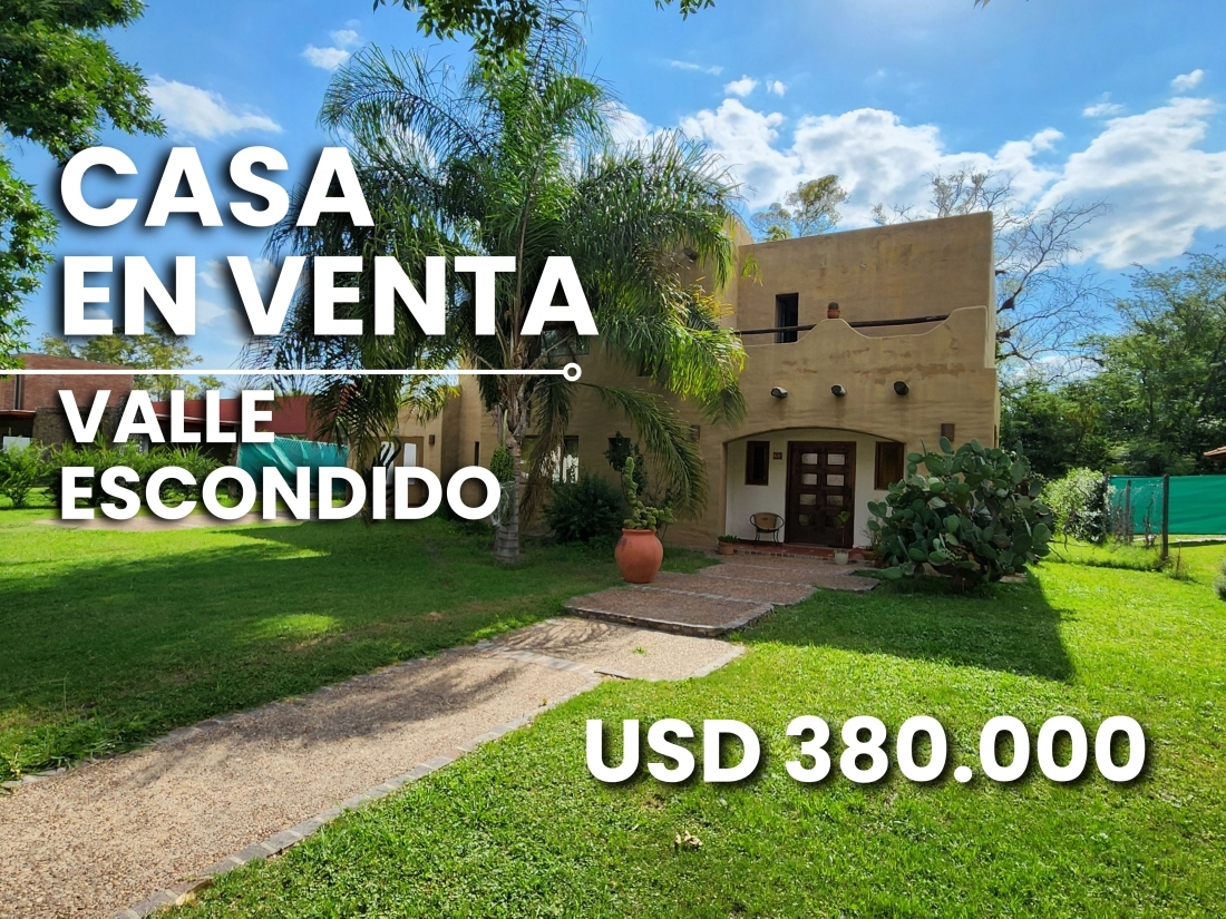 VALLE ESCONDIDO LOS CIELOS CASA EN VENTA 3 DORMITORIOS APTA CREDITO