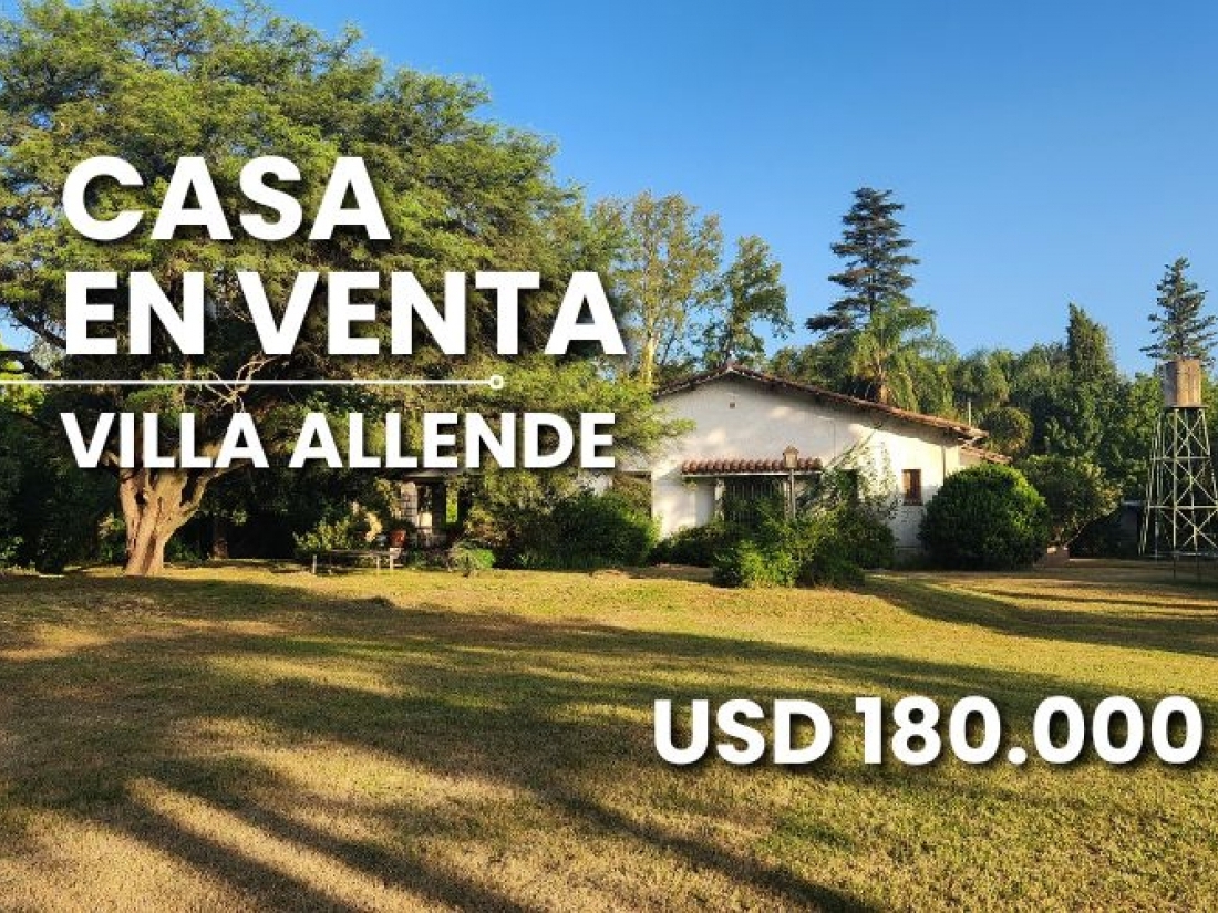 VILLA ALLENDE CASA EN VENTA 5 DORMITORIOS CON GRAN PARQUE