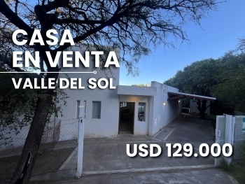CASA EN VENTA 3 DORMITORIOS VALLE DEL SOL