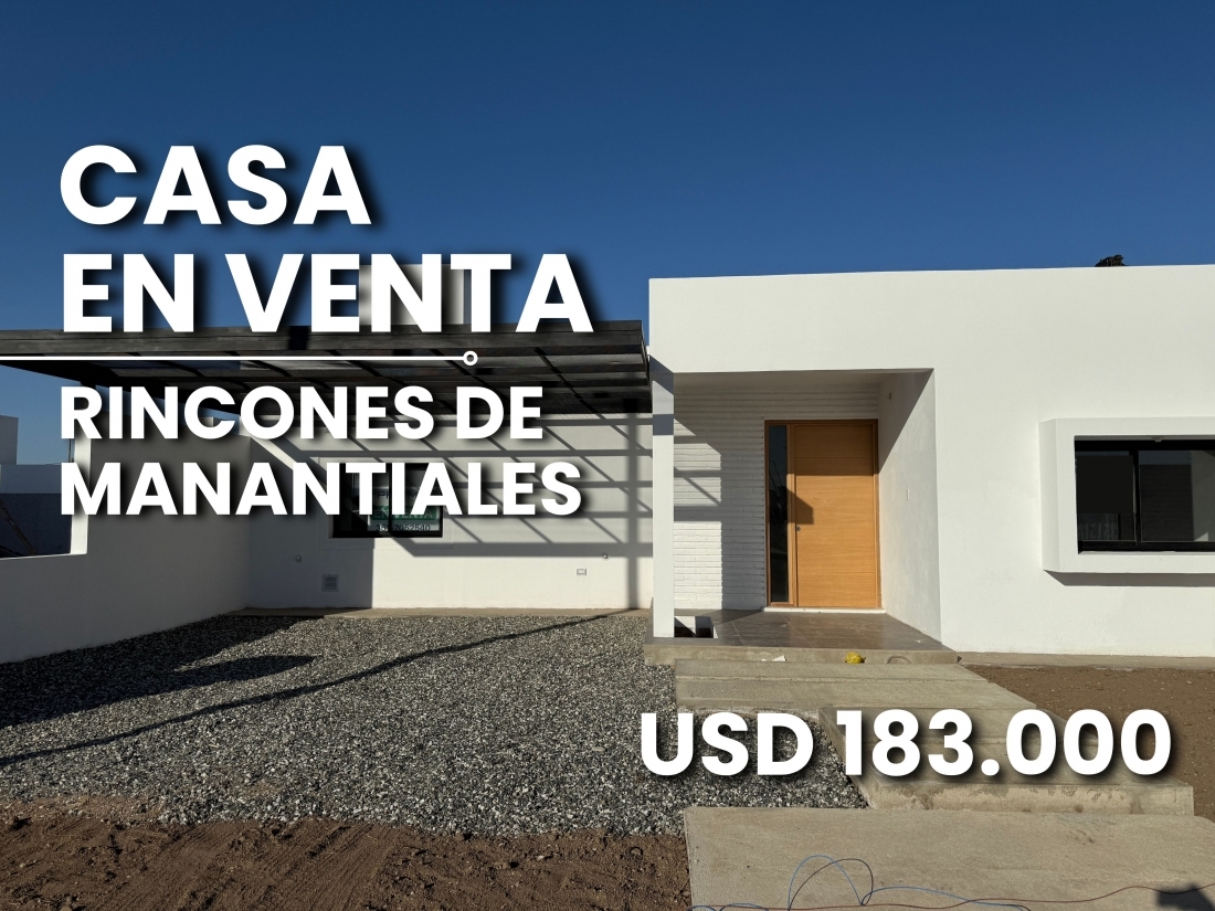 RINCONES DE MANANTIALES CASA EN VENTA 2 DORMITORIOS UNA PLANTA