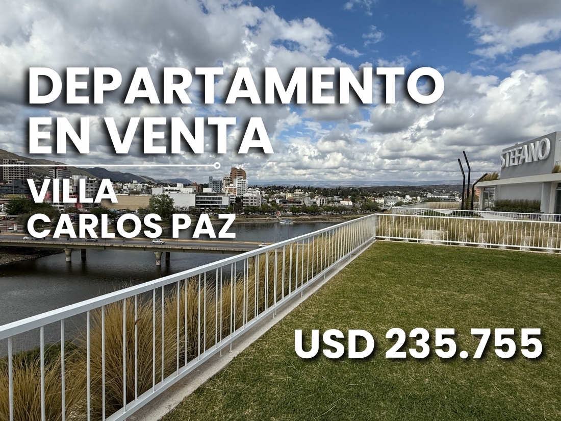 VILLA CARLOS PAZ DEPARTAMENTO EN VENTA 2 DORMITORIOS STEFANO V