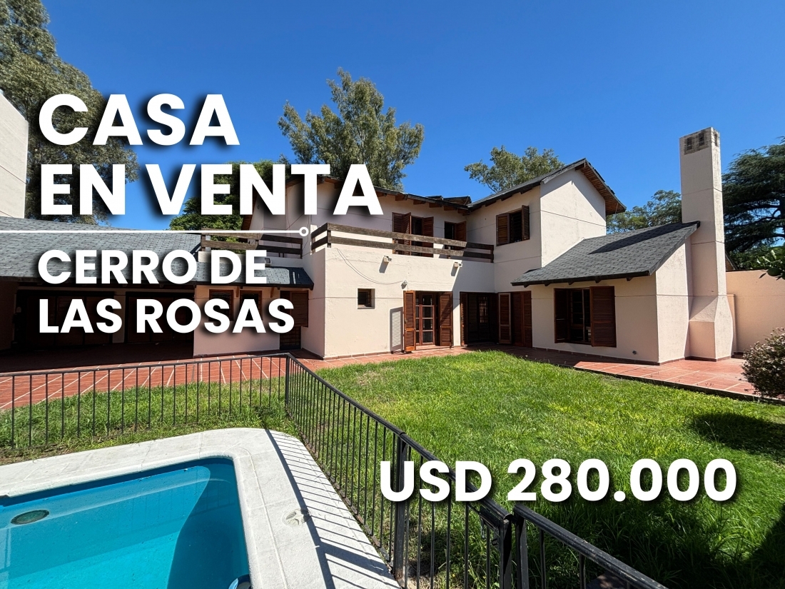 CASA EN VENTA CERRO DE LAS ROSAS TELESFORO UBIOS 4 DORMITORIOS