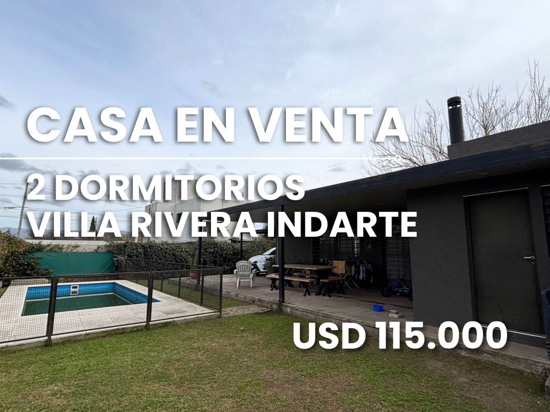 CASA EN VENTA 2 DORMITORIOS VILLA RIVERA INDARTE