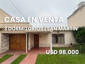CASA EN VENTA BARRIO SAN MART�N | 3 DORMITORIOS + GRAN JARD�N