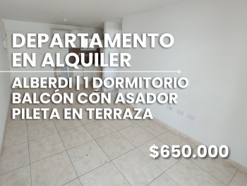 DEPARTAMENTO EN ALQUILER | ALBERDI | 1 DORMITORIO | AMENITIES