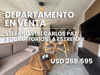 DEPARTAMENTO DE LUJO - 3 DORMITORIOS | A ESTRENAR | VILLA CARLOS PAZ