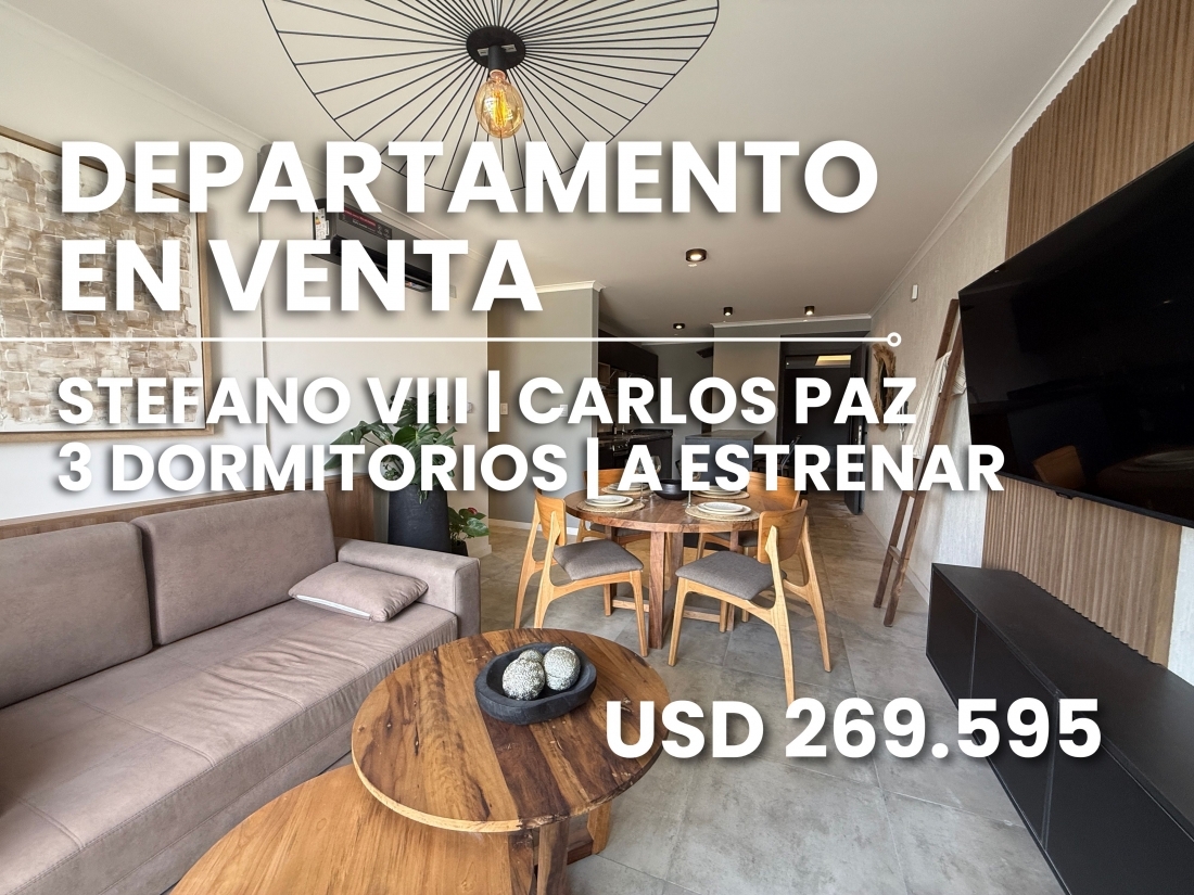 DEPARTAMENTO DE LUJO - 3 DORMITORIOS | A ESTRENAR | VILLA CARLOS PAZ